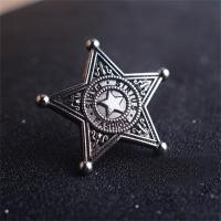 Tibetan Style Brooches, vintage design & Unisex, more colors for choice, nickel, lead & cadmium free, 3.8cm, Sold By PC