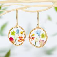 Resin Earring, with Tibetan Style, different styles for choice & for woman, Sold By Pair