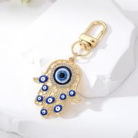 Tibetan Style Key Clasp, with Resin, evil eye pattern & different styles for choice & enamel & with rhinestone, nickel, lead & cadmium free, Sold By PC