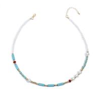 Semilla de cristal collar de perlas, Seedbead, con metal, diferentes materiales para la opción & unisexo, Vendido por UD