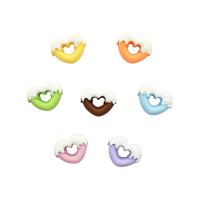 Mobile Phone DIY Decoration, Resin, Heart, epoxy gel, more colors for choice, 26x20x10mm, Approx 100PCs/Bag, Sold By Bag