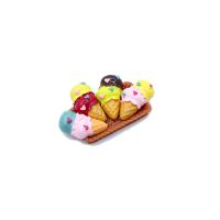 Mobile Phone DIY Decoration, Resin, Ice Cream, epoxy gel, more colors for choice, 13x23mm, Approx 100PCs/Bag, Sold By Bag
