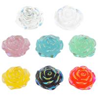 Mobile Phone DIY Decoration, Resin, Flower, epoxy gel, more colors for choice, 19x18mm, Approx 100PCs/Bag, Sold By Bag