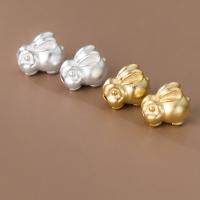 Perles en argent sterling 925, lapin, Placage, DIY, plus de couleurs à choisir, 12x8.50x10.50mm, Trou:Environ 2.6mm, Vendu par PC