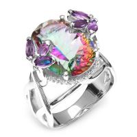 Cink Alloy Finger Ring, pozlaćen, narodnoj stilu & bez spolne razlike & različite veličine za izbor, više boja za izbor, Prodano By Lot