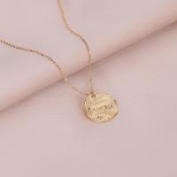 Titanium Steel Necklace, fashion jewelry & for woman, gold, nickel, lead & cadmium free, Length:Approx 47 cm, Sold By PC
