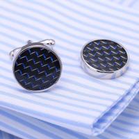 Cufflinks Brass Round silver color plated 2 pieces & for man nickel lead & cadmium free 18mm Sold By Pair
