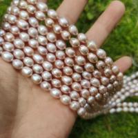 Runde ferskvandskulturperle Beads, Ferskvandsperle, Lidt rund, Naturligt & du kan DIY, lilla pink, 6.5-7.5mm, Solgt Per Ca. 36 cm Strand