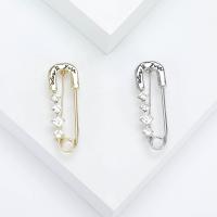 Zinc Alloy Brooches Safety Pin plated fashion jewelry & for woman & enamel & with rhinestone nickel lead & cadmium free Sold By PC