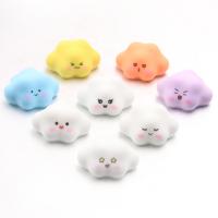 Mobile Phone DIY Decoration, Resin, Cloud, luminated, more colors for choice, 22x28mm, Approx 100PCs/Bag, Sold By Bag