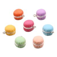 Resin Pendant, Macaron, DIY, more colors for choice, 14x17mm, Approx 100PCs/Bag, Sold By Bag