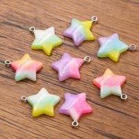 Resin Pendant, Star, DIY, more colors for choice, 20x24mm, Approx 100PCs/Bag, Sold By Bag