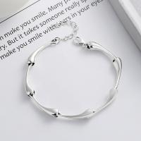 925 Sterling Silver Bangle Bracelet, with 1.18inch extender chain, Antique finish, fashion jewelry & for woman, nickel, lead & cadmium free, Length:Approx 6.3 Inch, Sold By PC