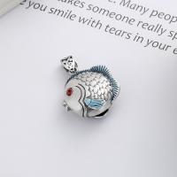925 Sterling Silver Pendant Fish Antique finish DIY nickel lead & cadmium free Sold By PC