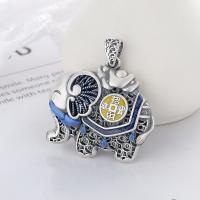 925 Sterling Silver Pendant 990 Sterling Silver Elephant Antique finish DIY nickel lead & cadmium free Sold By PC