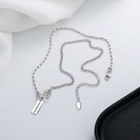 925 Sterling Silver Necklaces with 1.97inch extender chain Antique finish fashion jewelry & for woman nickel lead & cadmium free Length Approx 15.74 Inch Sold By PC