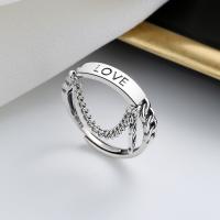 925 Sterling Silver Finger Rings, Antique finish, fashion jewelry & for woman, nickel, lead & cadmium free, 4mm, Sold By PC
