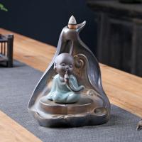 Backflow Incense Burner, Porcelain, handmade, for home and office & durable & different styles for choice, 120x110x140mm, Sold By PC