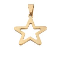Stainless Steel Pendants 304 Stainless Steel Star Vacuum Ion Plating fashion jewelry & for woman golden Approx 5mm Sold By PC