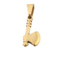 Stainless Steel Pendants 304 Stainless Steel Axe Vacuum Ion Plating fashion jewelry & Unisex golden Approx 5mm Sold By PC