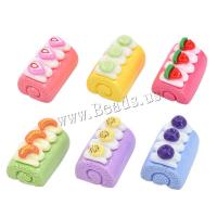 Mobile Phone DIY Decoration, Resin, Bread, epoxy gel, more colors for choice, 23x16mm, Approx 100PCs/Bag, Sold By Bag