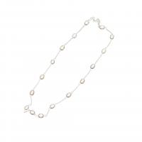 Titanium Steel Necklace, with Plastic Pearl, fashion jewelry & for woman, Length:Approx 40 cm, Sold By PC