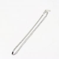 Titanium Steel Necklace, polished, fashion jewelry & for man, original color, Length:Approx 45 cm, Sold By PC
