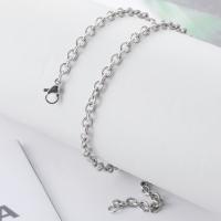 Titanstahl Halskette Gliederkette, poliert, unterschiedliche Länge der Wahl & unisex & verschiedene Größen vorhanden, originale Farbe, verkauft von PC