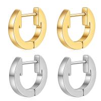 Titanium Steel  Earring, plated, fashion jewelry & for woman, more colors for choice, 9x3x9mm, Sold By Pair