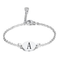 Titanium Steel Bracelet & Bangle, with 5CM extender chain, Round, silver color plated, fashion jewelry & different designs for choice & for woman, Length:Approx 17 cm, Sold By PC