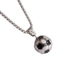 Titanium Steel Necklace Football polished fashion jewelry & for man Length Approx 60 cm Sold By PC