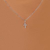 Zinc Alloy Jewelry Necklace Cross fashion jewelry & for woman & with rhinestone nickel lead & cadmium free Sold By PC