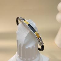 Bracelets cordon PU, cuir PU, avec Acier inoxydable 304, avec 3CM chaînes de rallonge, fait à la main, bijoux de mode & unisexe, protéger l'environnement, sans nickel, plomb et cadmium, Longueur:Environ 18 cm, Vendu par PC