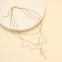 Zinklegierung Schmuck Halskette, mit Kristall, plattiert, Modeschmuck & für Frau, keine, frei von Nickel, Blei & Kadmium, verkauft von PC
