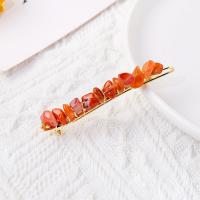 Hair Slide Quartz with Zinc Alloy polished fashion jewelry & for woman nickel lead & cadmium free 6CM Sold By PC