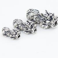 925 Sterling Silver Beads, Fabulous Wild Beast, plated, DIY & different size for choice, silver color, Sold By PC
