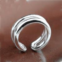 Zinklegierung Zehe Ring, plattiert, Einstellbar & offen & für Frau, Silberfarbe, verkauft von PC