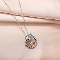 Zinc Alloy Jewelry Necklace fashion jewelry & with rhinestone nickel lead & cadmium free Length Approx 50 cm Sold By PC