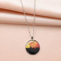 Zinc Alloy Jewelry Necklace with Resin fashion jewelry nickel lead & cadmium free Length Approx 50 cm Sold By PC