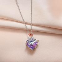 Zinc Alloy Jewelry Necklace fashion jewelry purple nickel lead & cadmium free Length Approx 50 cm Sold By PC