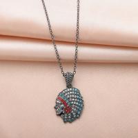 Zinc Alloy smykker halskæde, mode smykker & med rhinestone, flere farver til valg, nikkel, bly & cadmium fri, Længde Ca. 50 cm, Solgt af PC