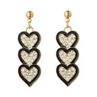 Zinc Alloy Jewelry Set Heart plated & for woman & enamel & with rhinestone Sold By PC