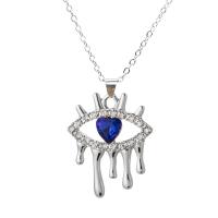 Zinc Alloy Jewelry Set Evil Eye silver color plated & for woman & with rhinestone & hollow Sold By PC