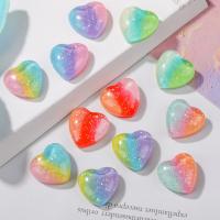 Mobile Phone DIY Decoration, Resin, Heart, epoxy gel, more colors for choice, 18x19mm, Sold By PC