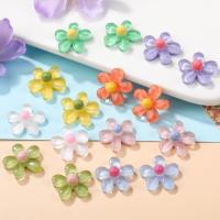 Mobile Phone DIY Decoration, Resin, Flower, epoxy gel, more colors for choice, 19x19mm, Sold By PC