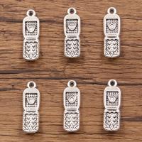 Tibetan Style Pendants, Cellphone, antique silver color plated, vintage & DIY, nickel, lead & cadmium free, 9x27mm, Approx 100PCs/Bag, Sold By Bag