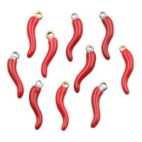 Stainless Steel Pendants, 304 Stainless Steel, Pepper, Vacuum Ion Plating, DIY & enamel, more colors for choice, 6x21mm, Approx 100PCs/Bag, Sold By Bag