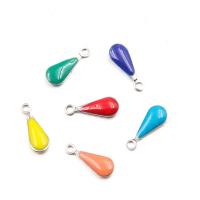 Stainless Steel Pendants, 304 Stainless Steel, Teardrop, DIY & enamel, more colors for choice, 5x12mm, Approx 100PCs/Bag, Sold By Bag