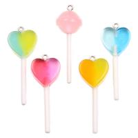 Resin Pendant, Lollipop, DIY & different styles for choice, more colors for choice, Approx 100PCs/Bag, Sold By Bag