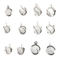 Stainless Steel Pendants, 304 Stainless Steel, with Crystal, Round, DIY & different size for choice, more colors for choice, Approx 100PCs/Bag, Sold By Bag